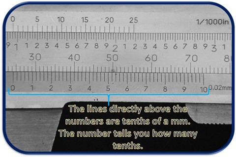 How to use a Vernier Caliper Metric Vernier scale 