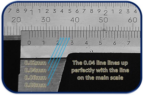 How to use a Vernier Caliper Metric Vernier scale hundredths