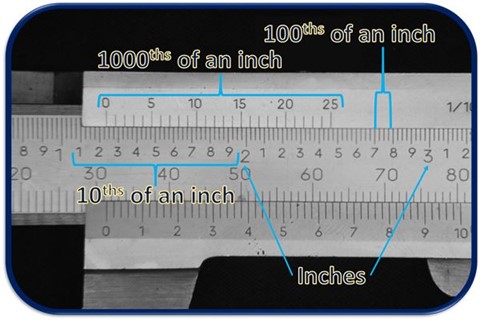 How to use a Vernier Caliper Imperial Vernier scale 